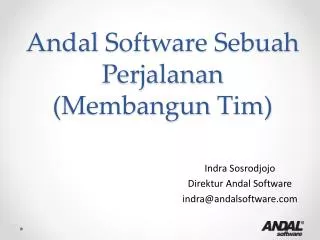 andal software sebuah perjalanan membangun tim