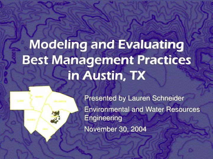 modeling and evaluating best management practices in austin tx
