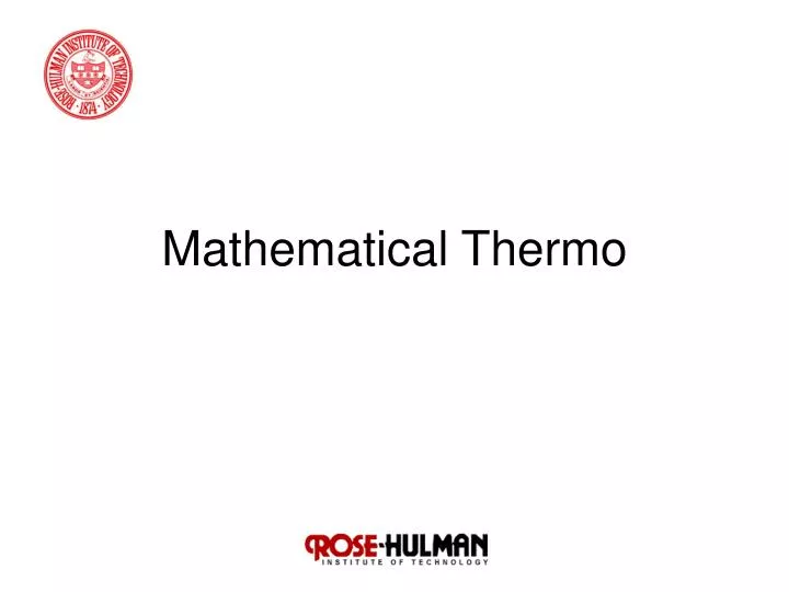 mathematical thermo