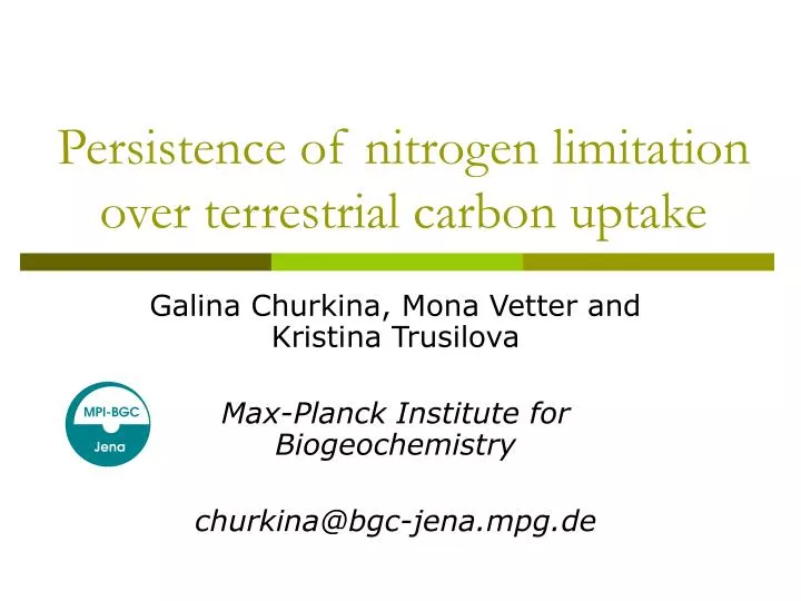 persistence of nitrogen limitation over terrestrial carbon uptake