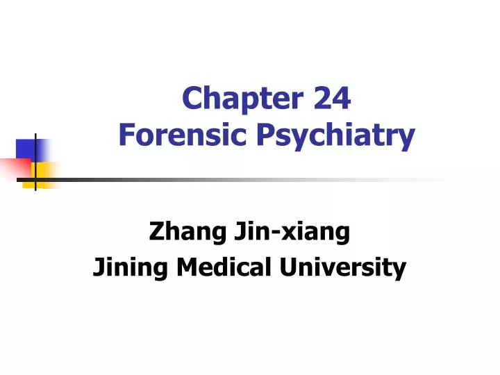 chapter 24 forensic psychiatry
