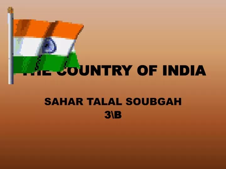 the country of india