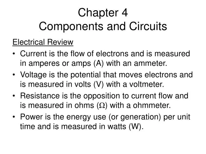 chapter 4 components and circuits