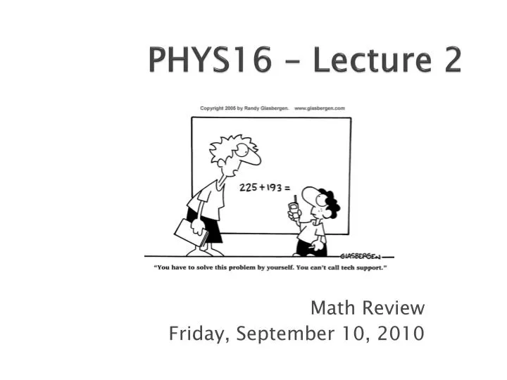 phys16 lecture 2