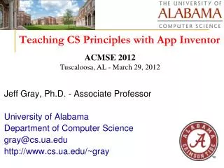 Teaching CS Principles with App Inventor