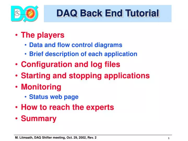 daq back end tutorial