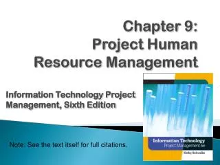 chapter 9 project human resource management