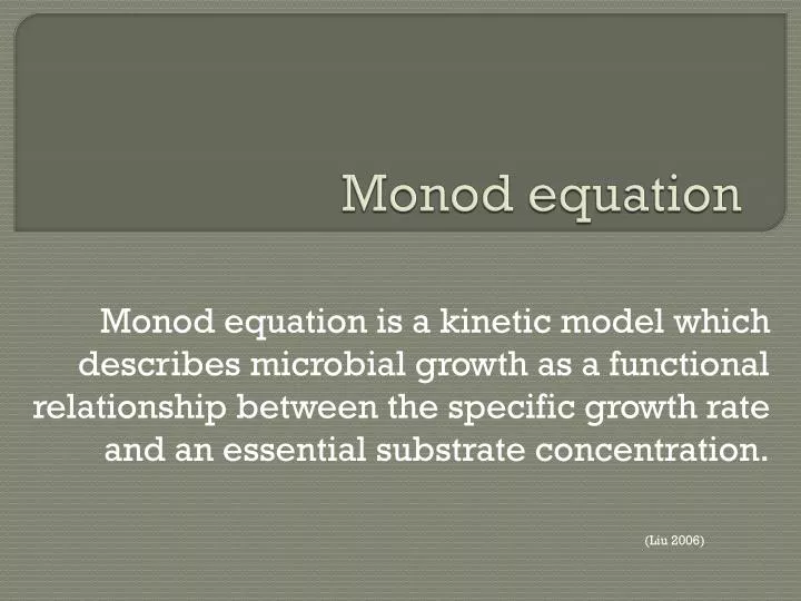 monod equation