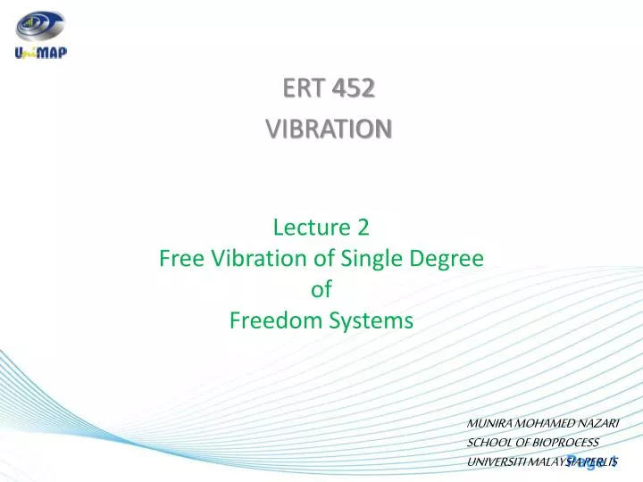 lecture 2 free vibration of single degree of freedom systems
