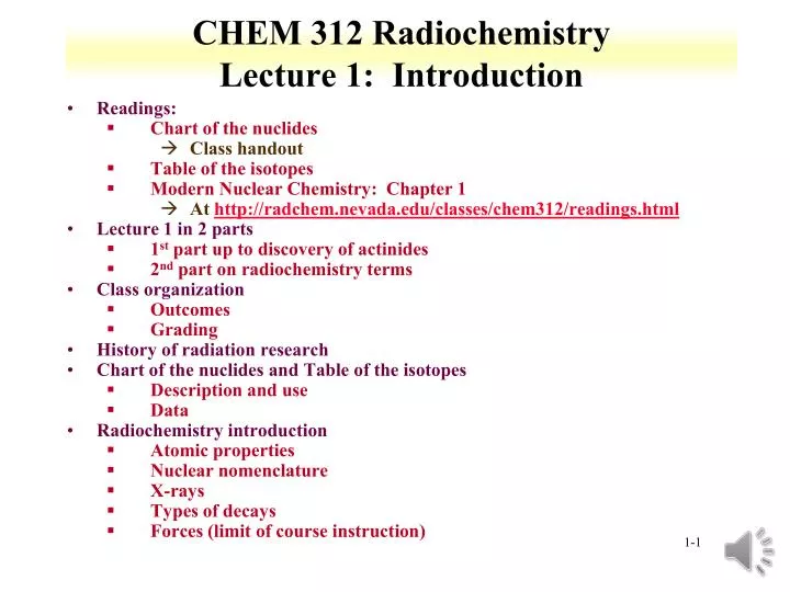 chem 312 radiochemistry lecture 1 introduction