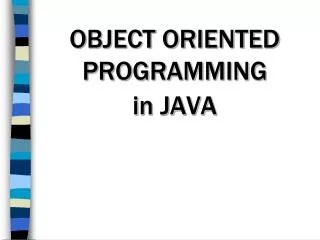 object oriented programming in java