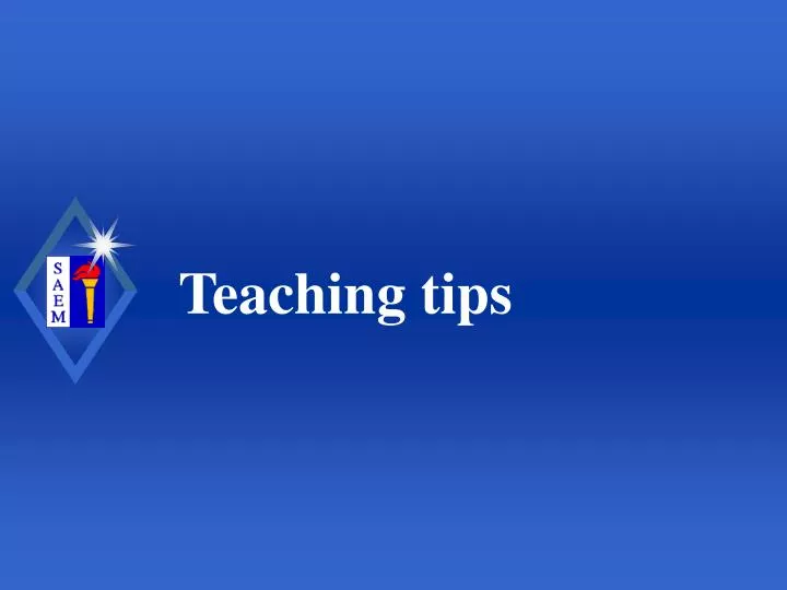 teaching tips