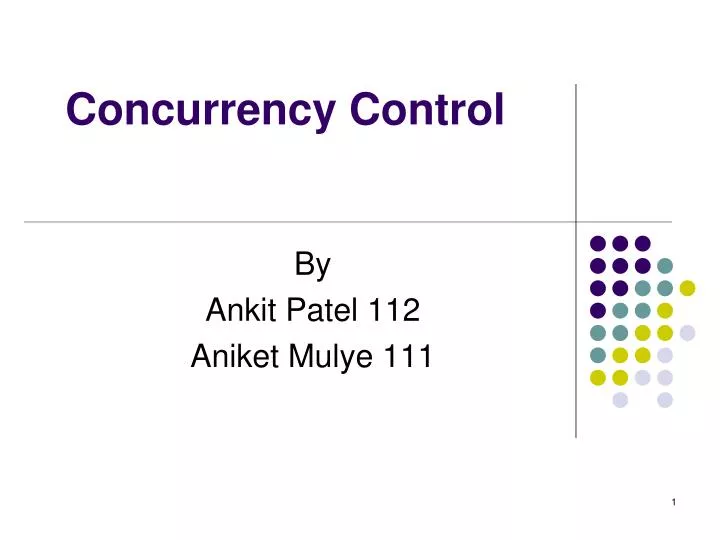 concurrency control