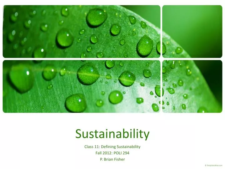 sustainability