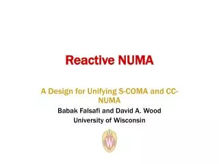 Reactive NUMA