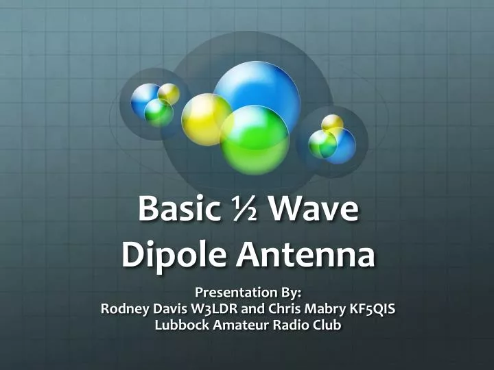 basic wave dipole antenna