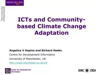 ICTs and Community-based Climate Change Adaptation