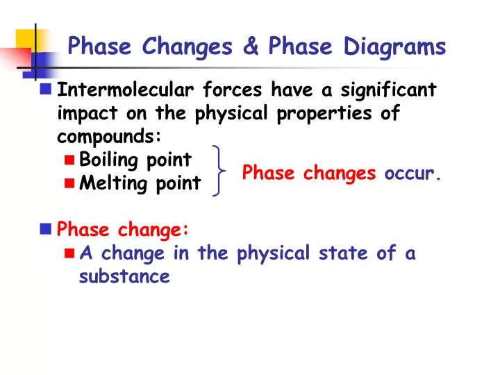 phase changes phase diagrams
