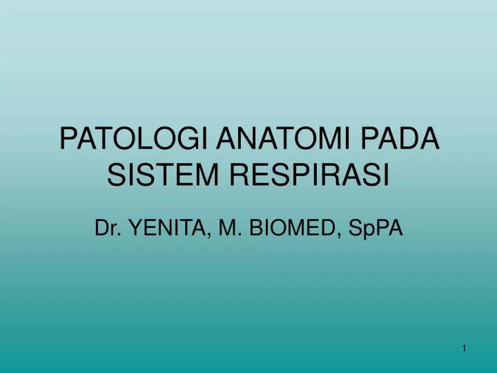 patologi anatomi pada sistem respirasi