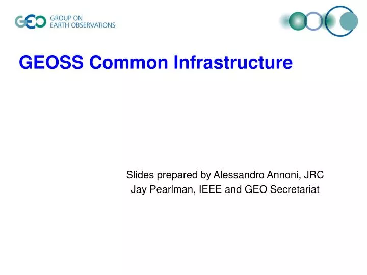 geoss common infrastructure