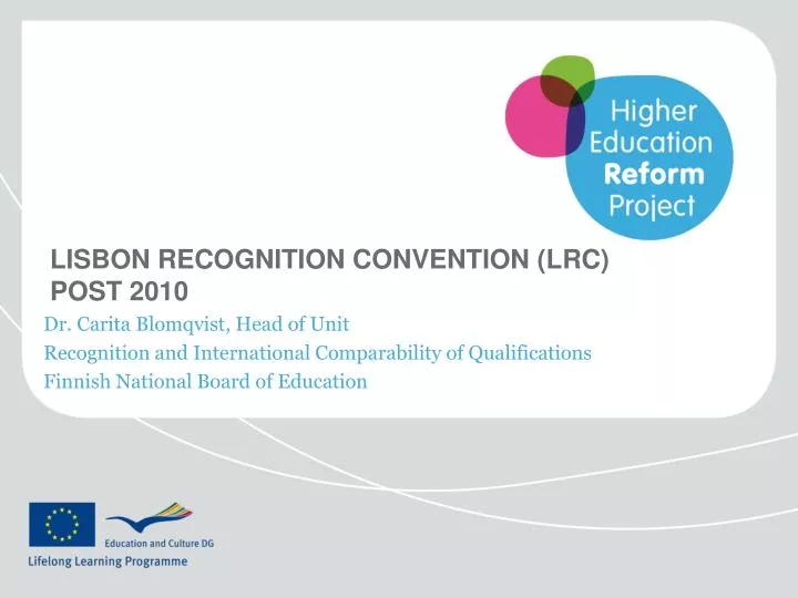 lisbon recognition convention lrc post 2010