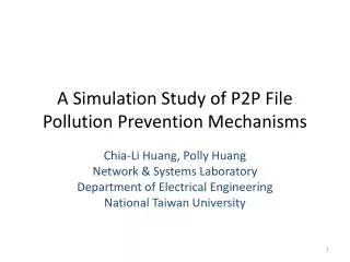 A Simulation Study of P2P File Pollution Prevention Mechanisms