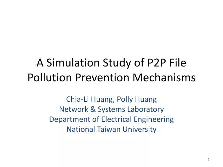 a simulation study of p2p file pollution prevention mechanisms