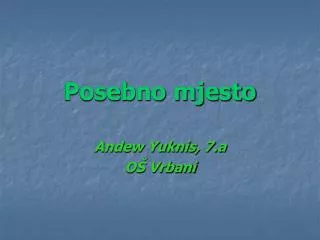 posebno mjesto