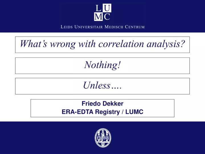 what s wrong with correlation analysis