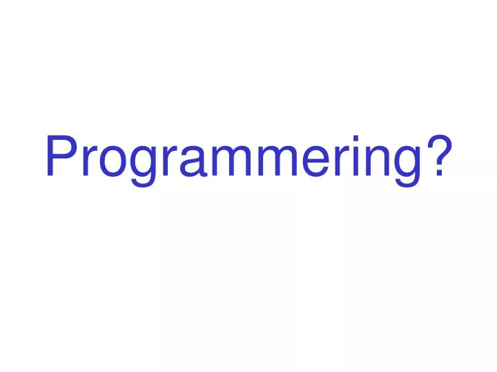 programmering