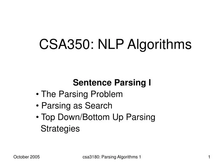 csa350 nlp algorithms