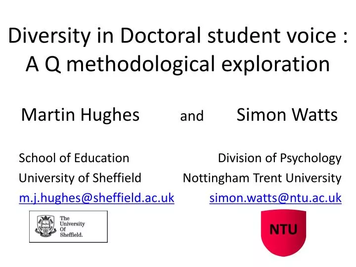 diversity in doctoral student voice a q methodological exploration