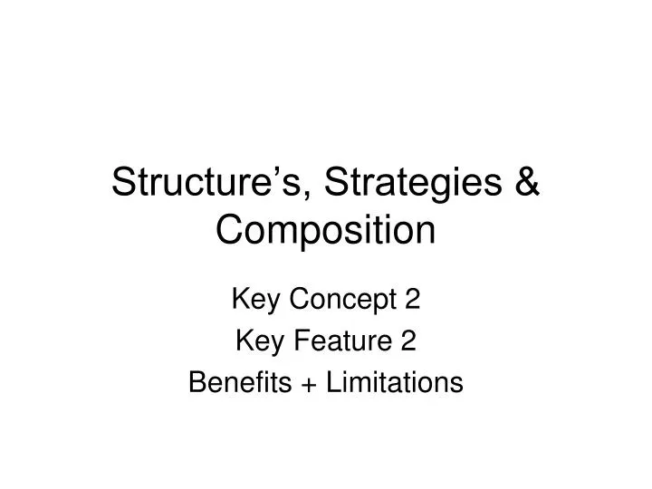 structure s strategies composition