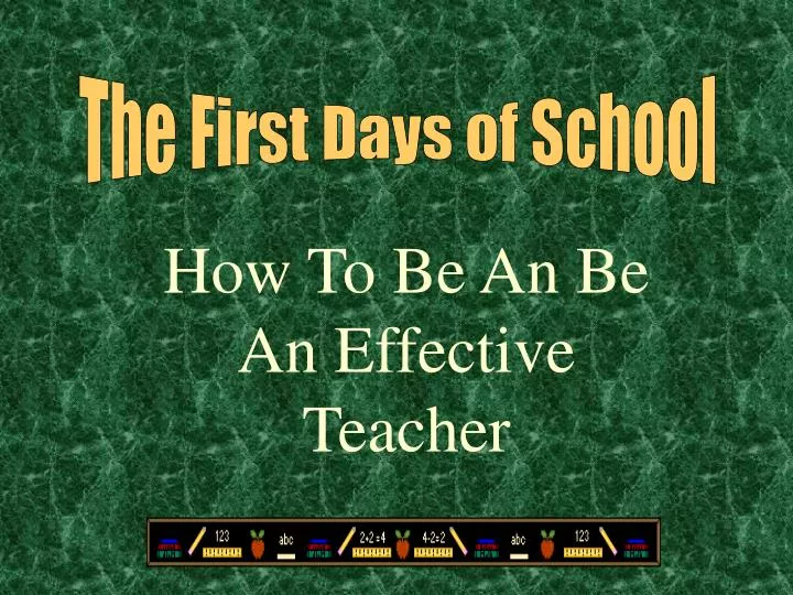 how to be an be an effective teacher