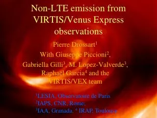 Non-LTE emission from VIRTIS/Venus Express observations