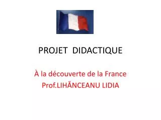 projet didactique