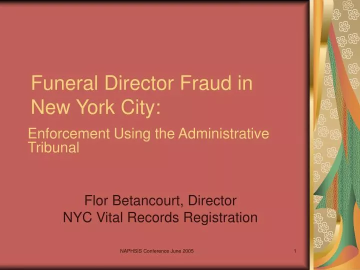 funeral director fraud in new york city