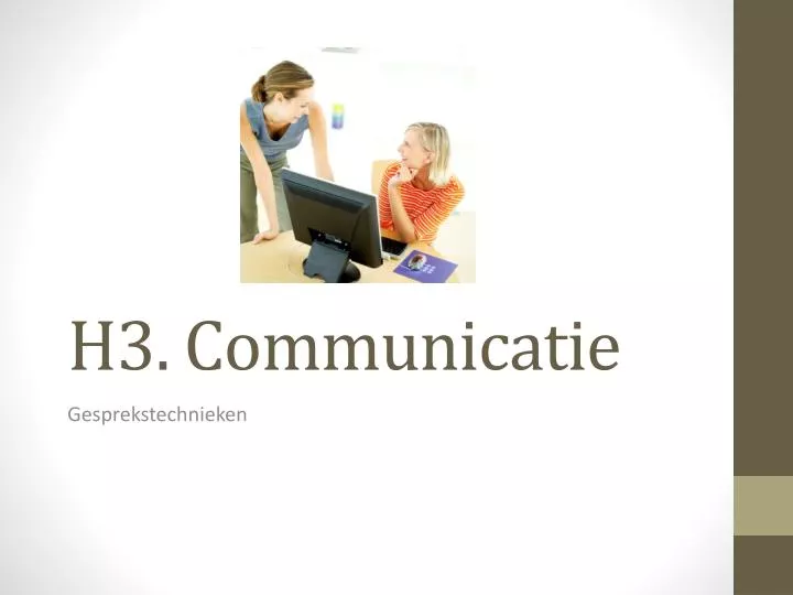 h3 communicatie