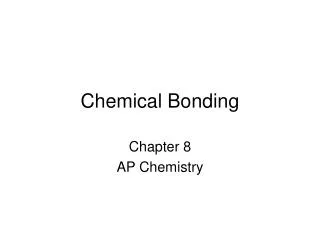 chemical bonding