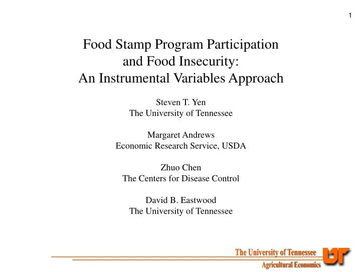 food stamp program participation and food insecurity an instrumental variables approach