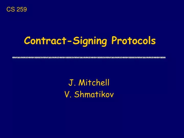 contract signing protocols