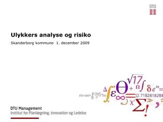 ulykkers analyse og risiko