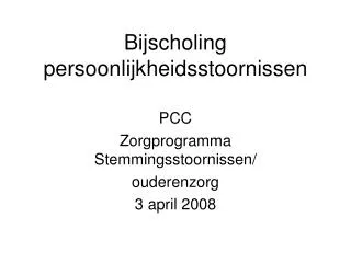 bijscholing persoonlijkheidsstoornissen