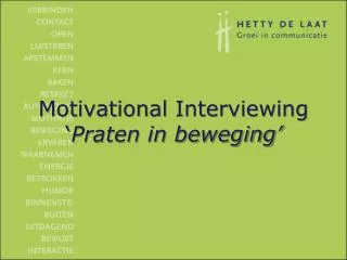 motivational interviewing praten in beweging