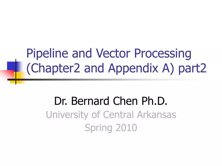 pipeline and vector processing chapter2 and appendix a part2