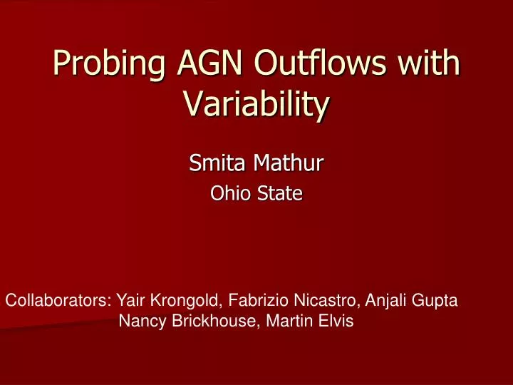 probing agn outflows with variability