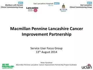 Macmillan Pennine Lancashire Cancer Improvement Partnership