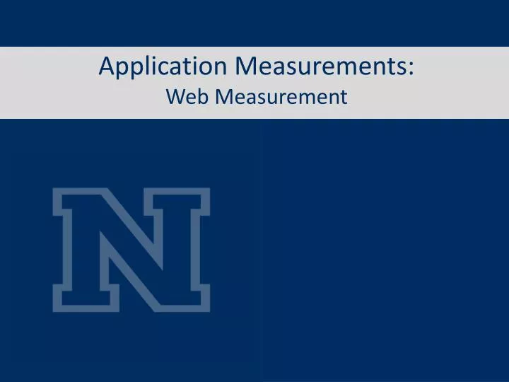 application measurements web measurement