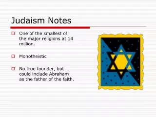 Judaism Notes