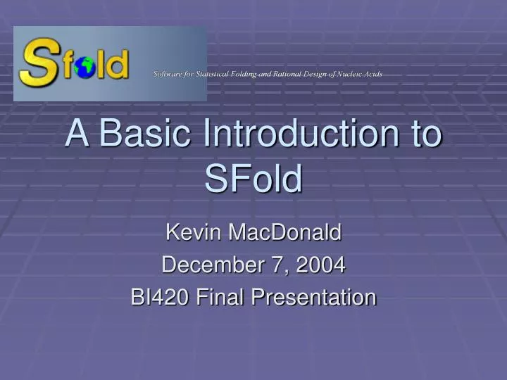 a basic introduction to sfold